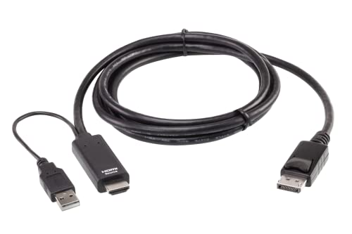 ATEN 2L-7D02HDP câble vidéo et adaptateur 1,8 m HDMI + USB Noir