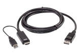 ATEN 2L-7D02HDP Cordon True 4K HDMI vers DisplayPort 1,80m