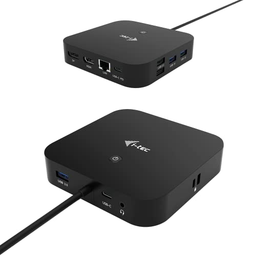 I-TEC USB-C Dual Display MST DS 1xDP 1xHDMI 1xGLAN 3xUSB 3.0 2x USB 2.0 1xUSB-C-Datei 1xAudio/Mic Jack 1x100W USB-C PD
