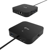 I-TEC USB-C Dual Display MST DS 1xDP 1xHDMI 1xGLAN 3xUSB 3.0 2x USB 2.0 1xUSB-C-Datei 1xAudio/Mic Jack 1x100W USB-C PD