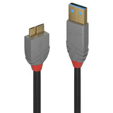 LINDY Câble USB 3.0 Type A vers Micro-B Anthra Line 0.5m