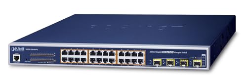PLANET WGSW-24040HP4 commutateur réseau Géré L2/L4 Gigabit Ethernet (10/100/1000) Connexion Ethernet, supportant l'alimentation via ce port (PoE) Bleu
