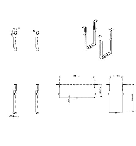 DATAFLEX Support UC Horizontal/Vertical réglable - Alu 32182