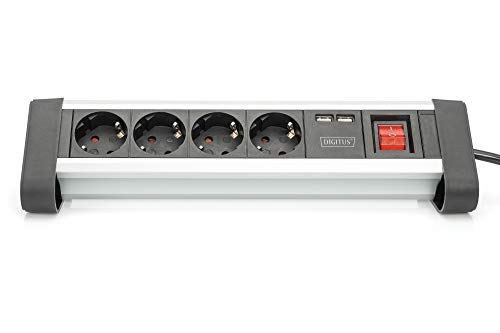 Digitus Bloc 4 prises de bureau avec 2 raccords USB
