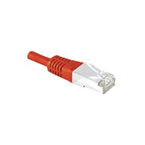Cordon RJ45 catégorie 6 S/FTP rouge - 0,5 m