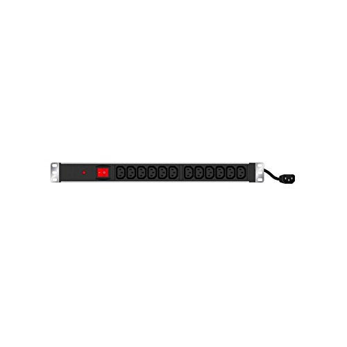 Multiprise rackable 19" 12 prises C13 / cordon C14 avec inter + protection