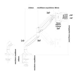 NEOMOUNTS NM-D750BLACK Support décran à fixer 10-32p - ressort à gaz