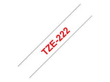 BROTHER P-TOUCH TZE-222 rouge sur blanc 9mm