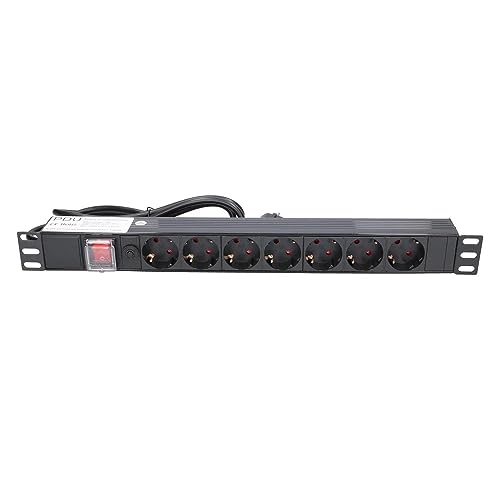Extralink 19\" 1U 7 SOCKET EU TYPE POWER PDU WITH SWITCH PDU 7-EU Bloc d'alimentation