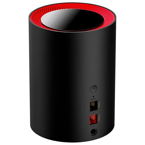 Cudy M3000 2-Pack Bi-bande (2,4 GHz / 5 GHz) Wi-Fi 6 (802.11ax) Noir, Rouge 1 Interne