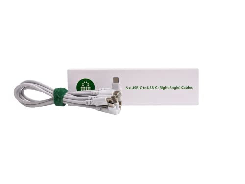 LOCKNCHARGE Lot de 5 cordons USB-C coudés 0,3 m