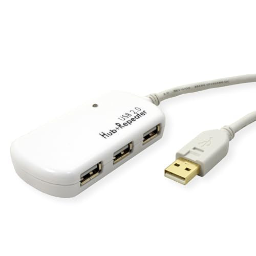 ATEN Rallonge USB 2.0 avec concentrateur a 4 ports - 12 m - USB 2.0 - USB 2.0 - 480 Mbit/s - Blanc - Plastique - 12 m