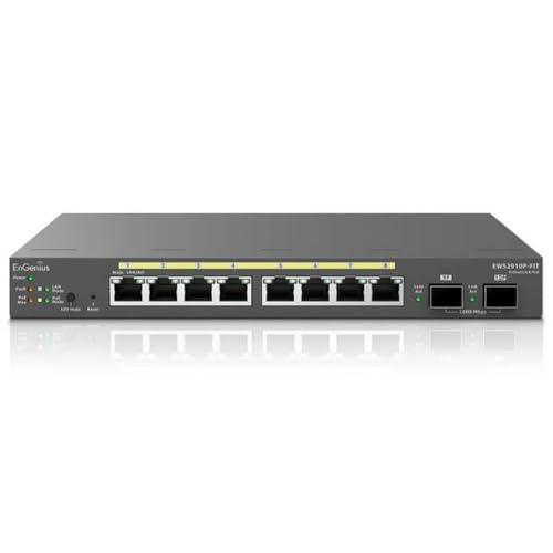 Switch 10 ports réseau Gigabit Manageable niveau 2 dont 8 PoE+ & 2 SFP