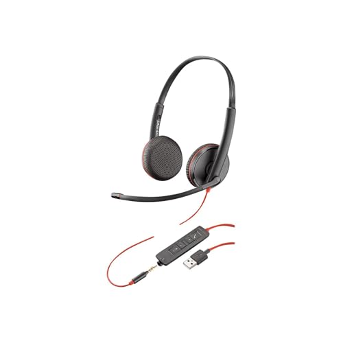 HP Poly Blackwire 3225 Stereo USB-A Headset Avec fil Arceau Bureau/Centre d'appels USB Type-A Noir