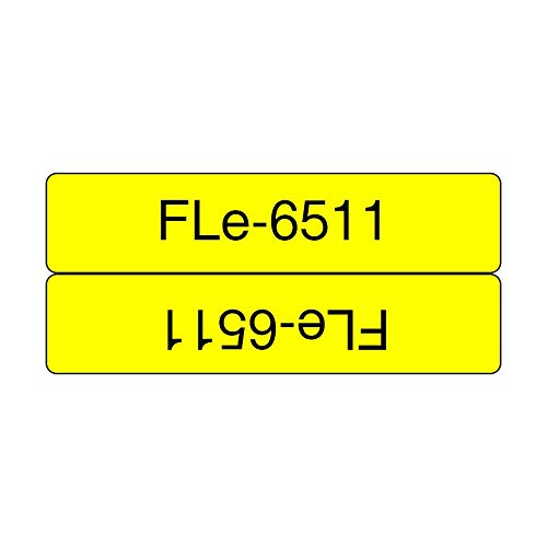 BROTHER FLe-6511 Black on White Flag Tape for Brother P-touch D800W P900W P950NW