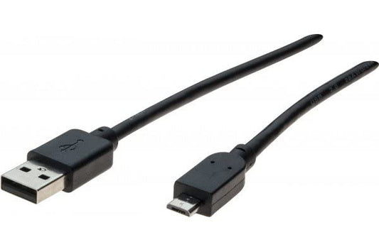 DACOMEX Sachet cordon USB 2.0 Type-A / micro USB B noir - 1 m