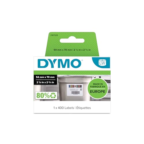 DYMO Etiquettes LabelWriter 54 x 70 mm, 400 étiquettes