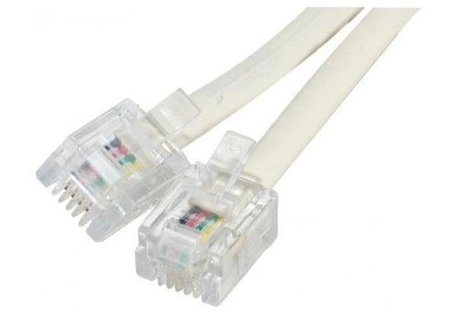 Cordon téléphonique RJ11 / RJ11 ivoire - 15 m