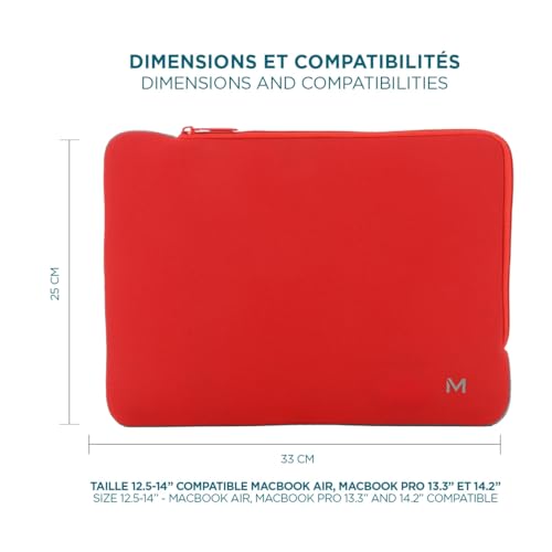 Skin Sleeve 12.5-14''-Red and Grey