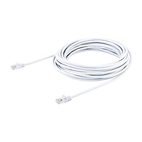 10m White Cat 5e Cable Snagless