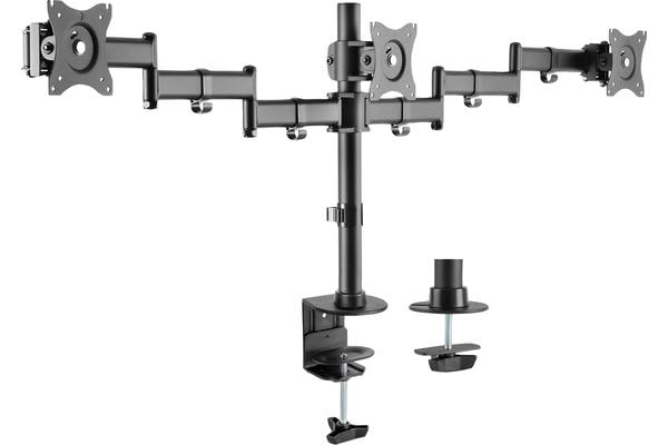 DACOMEX Support de bureau D27-100CG-3 3 écrans 13-27"