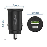 CHARGEUR ALLUME-CIGARE 1 PORT USB Type-A QC + 1 PORT USB Type-C PD