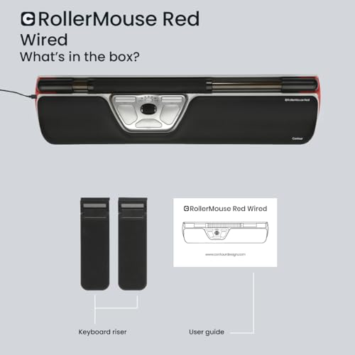 CONTOUR DESIGN Souris centrée RollerMouse Red filaire