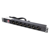 Extralink 19\" 1U 7 SOCKET EU TYPE POWER PDU WITH SWITCH PDU 7-EU Bloc d'alimentation