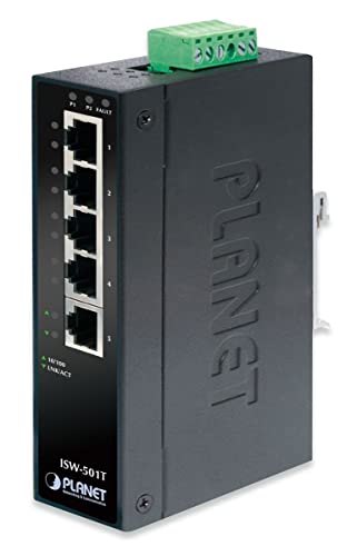 PLANET ISW-501T commutateur réseau Non-géré L2 Fast Ethernet (10/100) Bleu