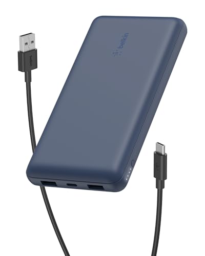BELKIN Powerbank 20K 15W USB-C cable inclus + 2 USB-A Rose