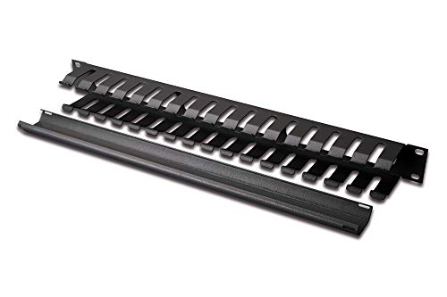 "Digitus Panneau de guidage des câbles avec couvercle amovible pour armoires de 483 mm (19""), 1 U"