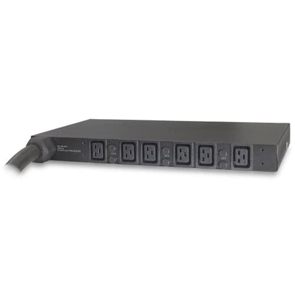 APC Basic Rack PDU Rack AC 208V 3-phase input Hubbell CS8365C output connectors 6 IEC 60320 C19 1U 2.4m cord