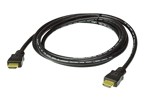 ATEN Câble HDMI haute vitesse 5 m avec Ethernet - 5 m - HDMI Type A (Standard) - HDMI Type A (Standard) - 4096 x 2160 pixels - Compatibilité 3D - Noir