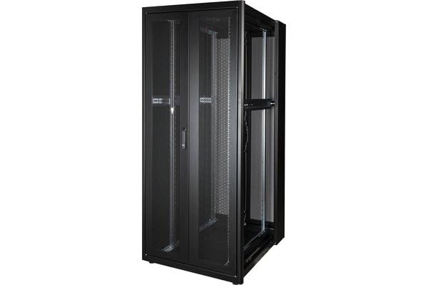 EKIVALAN Baie pro serveur 42U 800 x 1200 double ventil., double ventil. (noir)