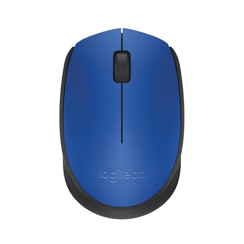 LOGITECH M171 Mouse right and left-handed wireless 2.4 GHz USB wireless receiver black blue