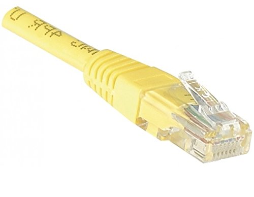 Cordon RJ45 catégorie 6 U/UTP jaune CCA - 5 m