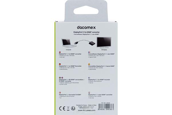DACOMEX Convertisseur DisplayPort 1.1 vers HDMI