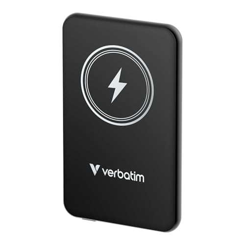 VERBATIM CHARGE N GO MAGNETIC WIRELESS POWER BANK 5000 BLACK WCF (P)