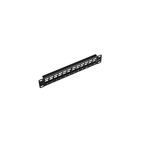 Panneau de brassage 10" 1U 12 ports keystone
