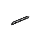 Panneau de brassage 10" 1U 12 ports keystone