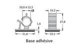 Serre-câble adhésif diamètre - 10 à 12,5 mm