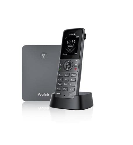 Yealink W73P Téléphone IP Mobile Sans Fil Gris Écran de 1,8 Pouce 100 Entrées de Répertoire Téléphonique