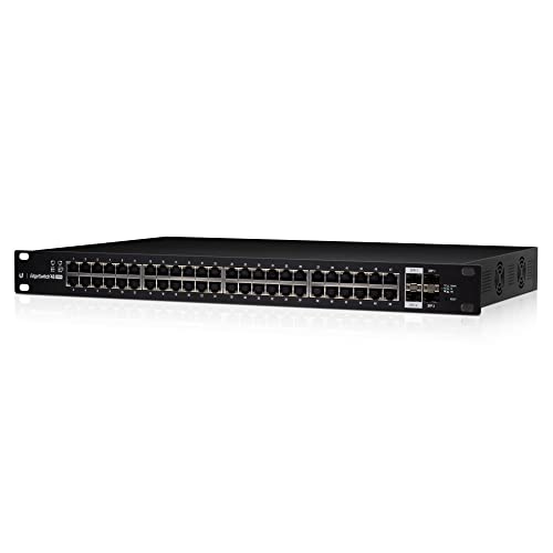 Ubiquiti Networks ES-48-500W commutateur réseau Géré L2/L3 Gigabit Ethernet (10/100/1000) Connexion Ethernet, supportant l'alimentation via ce port (PoE) 1U Noi