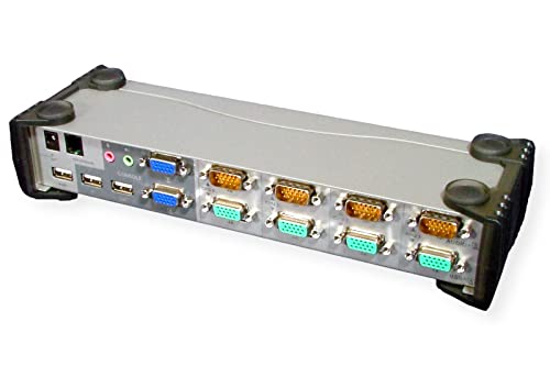 ATEN CS1744 commutateur écran, clavier et souris Blanc