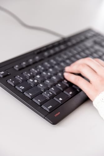 CHERRY Clavier Stream Keyboard TKL compact USB noir