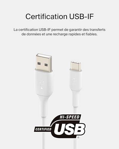 BELKIN BOOST CHARGE USB-A to USB-C Cable PVC 2M White