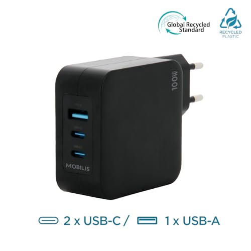 Charger 100W 2USB C 1USBA GaN cable 100W