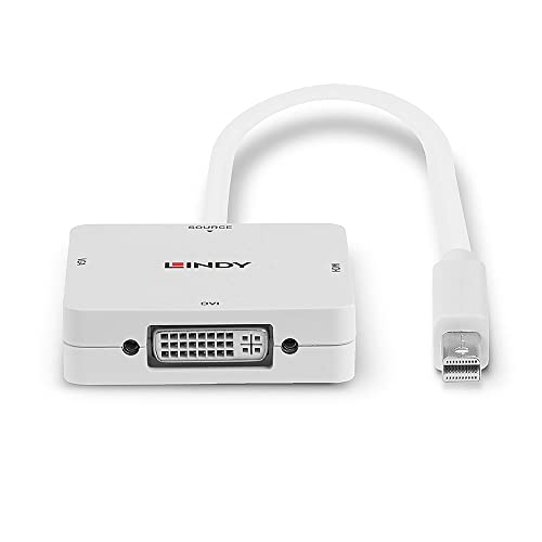LINDY Adaptateur Mini DP 1.2 vers HDMI 4K30 DVI VGA