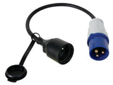 Adaptateur IEC 60309 mâle / CEE7 femelle