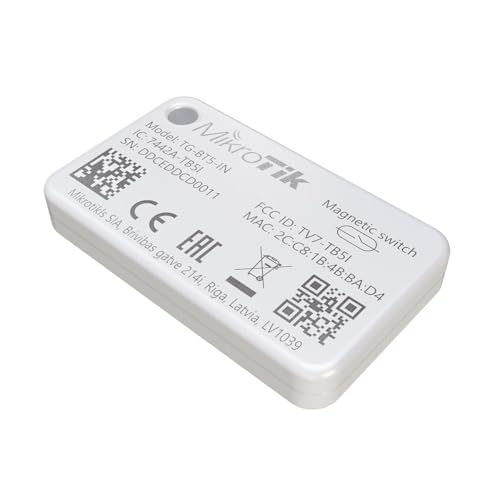 MikroTik Indoor BLE 5.2 Tag, Built-in Accelerometer, iBeacon, Magnet Activation